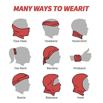 visesunny Seamless Scarves Bandana Scarf UV Resistence Outdoor Sport Balaclavas Headwear Headband Unisex - color: Multi2