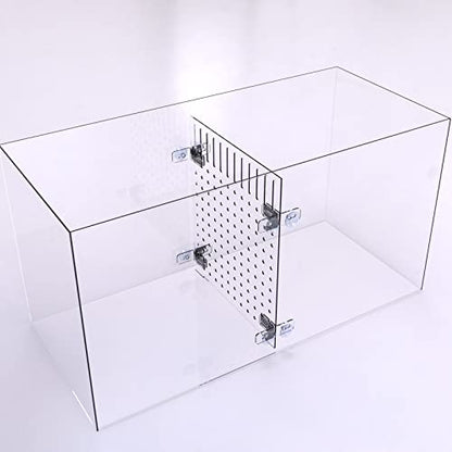 Fish Tank Divider Aquarium Acrylic Isolation Grid Board Divider with Suction Cups Accessories Transparent Plate Baffle Blocking Fish Partition Net Freshwater Ornament 25x30cm/9.84x11.81in - size: 25x30cm