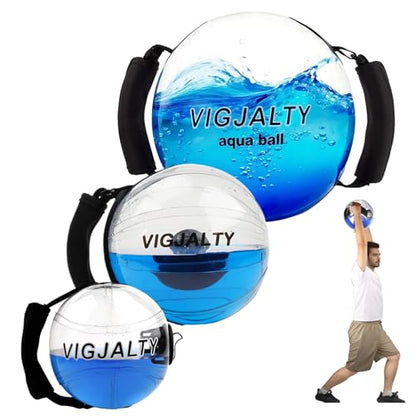 3-Size Aqua Ball Master Set | Total Body Workout with Adjustable Water Weights Up to 33 lbs | Home Gym Equipment for Instability Training, Muscle Engagement & All Levels