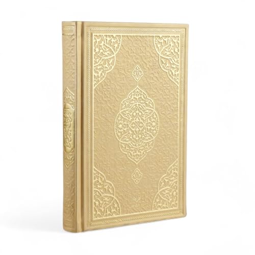FURKAN The Noble Qur'an Arabic Large Size, Al Quran Al Karim, Islamic Gift, Gift for Men & Women, (6.7x9.5″) Thermo Leather Quran - Gold - color: Gold