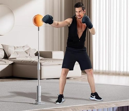 Boxing Punching Bag Boxing Equipment, Floor Standing with Stand Boxing Speed Ball,Punching Free Standing Boxing with Adjustable Height Strong Durable Spring Teenagers - size: 120-135cm/47.2-60.2inch