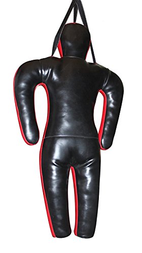 Bestzo MMA Martial Arts Brazilian Grappling Dummy-Standing Position Black/red-Unfilled - color: Canvas Red & Black, size: 48 inches (4 ft)