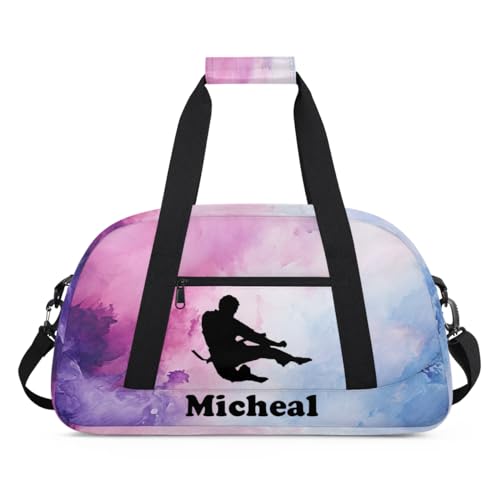 Personalized Martial Art Bag Duffel Bag for Girls, Custom Taekwondo Karate Bag Overnight Bags for Travel Weekender Practice Fly - color: Option 15