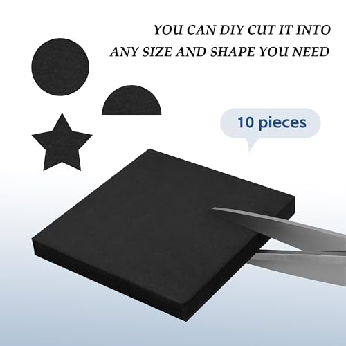 Neoprene Foam Pad - Anti Vibration Pad with Adhesive - Vibration Damper Pads- Anti Vibration Mat- 10pcs 6 * 6 1/4 inch