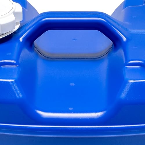 WaterPrepared ReadyJug 7 Gallon Water Storage Container with Built-In Spigot, Blue - Stackable Portable Emergency Tank for Camping