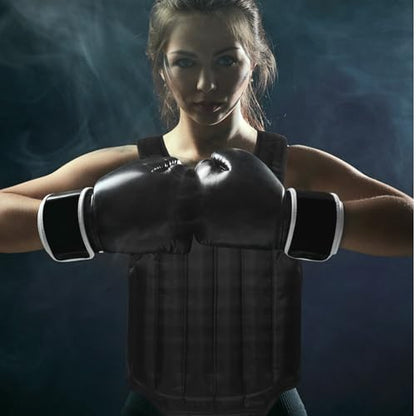 Toyvian Boxing Chest Protector Impact Protection Gear Breathable Sponge Chest Shield Portable Martial Arts Body Protector for Adults Training and Sparring