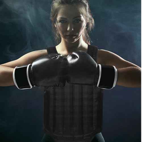 GARVALON Professional Chest Guard and Portable Boxing Protector Black Adult One Size Ergonomic Chest Protection Guard for Martial Arts, Taekwondo, and Combat Training