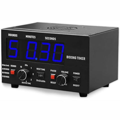 Boxing Interval Timer, Professional Gym Timer with Adjustable Buzzer Alarm, Classic Boxing Round Timer for Muay Thai, MMA, Kickboxing, 30S-10min Training and 0/30/60S Rest Time,Blue - color: Blue