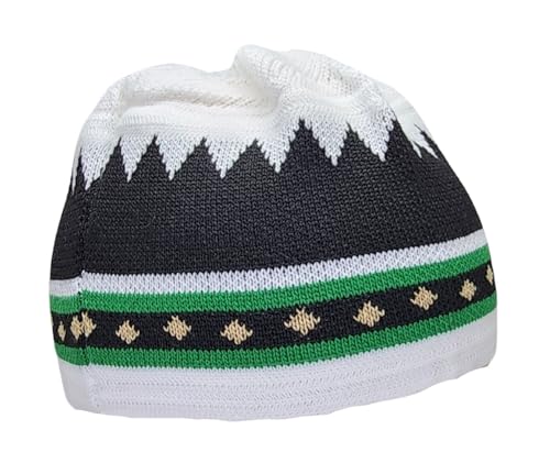 Set 2 PCS Muslim Beanies Kufi Hat for Men AMN-225B Skull Cap Islam Taqiyah Takke Eid Ramadan Gift - color: Color a