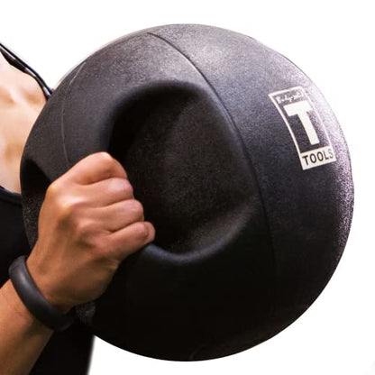 Body-Solid Exercise Medicine Balls, Heavy-Duty Non Slip Rubber Grip with Dual Handles Medicine Ball for Weights Training, Weightlifting & Core Workouts - size: 18 lb