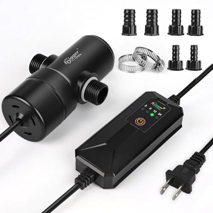 hygger 5W Aquarium U-V Light with Timer, 360° Protective Shield Clean Light for Crystal Clear Green Water, Submersible Fish Tank Cleaner for 10–40 Gallon Freshwater & Saltwater Aquariums - size: 1.85 * 4.75 inches