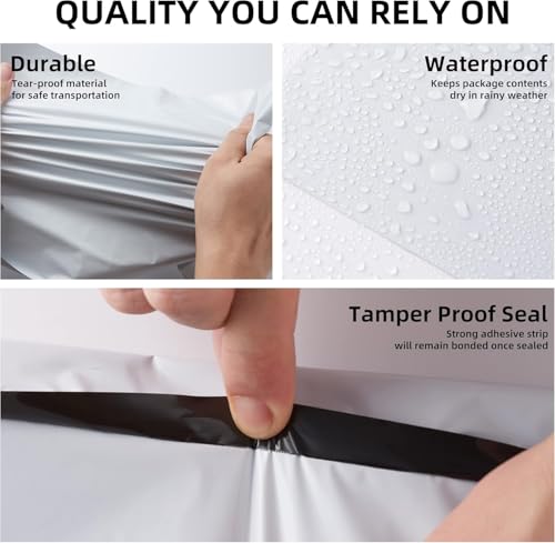 White Poly Mailers 14.5x19 in, Shipping Bags, 500 Pcs | Bulk poly mailers and mailer bags for shipping clothes; large shipping envelopes for packing shirts and hoodies. - size: 14.5" x 19" 500pcs