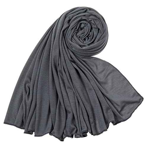 Nonbongoy Head Wraps for Black Women Stretch Headwraps Large Hair Wraps Hijab Scarves for Muslim Head Scarf Turban Headbands - color: 1-gray Headwrap