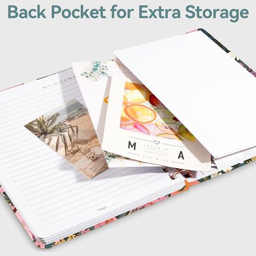 CICPAP Lined Spiral Journal Notebook, A5 College Ruled Notebook for Journaling, Note-Taking, and Daily Planning, Durable Hardcover with an Elegant Design，Wild Bloom - color: O-Wild Bloom