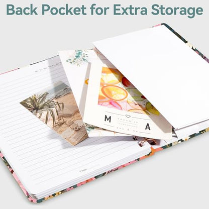 CICPAP Lined Spiral Journal Notebook, A5 College Ruled Notebook for Journaling, Note-Taking, and Daily Planning, Durable Hardcover with an Elegant Design，Wild Bloom - color: O-Wild Bloom
