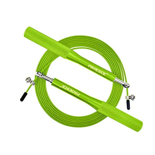 High Speed Jump Rope,360° Swivel Dual Bearing, Adjustable, Anti-slip Aluminum Handle, Skipping Rope for Fitness,Crossfit, Boxing, MMA, HIIT, for Weight Loss - color: Peacock Green