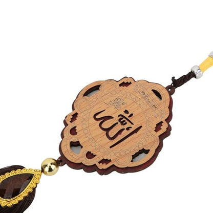 Muslim Car Hanging Ornament, Islamic Rearview Mirror Decor with Tassel for Vehicle Interior Decoration