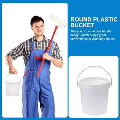 ATERET 2 Gallon White Bucket Only - All Purpose Pails- Food Grade - Made in USA - BPA Free Plastic (24 Pack) - size: 24pk - 2 Gal. (Bucket Only)