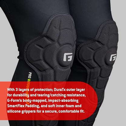 G-Form Pro-Rugged 2 Knee-Shin Guard - Comfortable - Protective Knee-Shin Guards with Pads for Biking & Cycling - Durable Compression - Black, Youth L/XL - size: Y L/XL