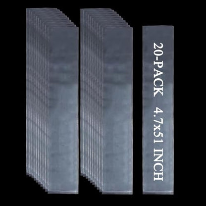 20PCS 4.7" x 51" Extra Long Clear Plastic Sleeves for Posters and Banners | Heavy Duty, 2 Mil Thick, Flat Open, Long Tube Poly Storage Bags for Packaging Blueprint, Fishing Rods & Large Narrow Items - color: 4.7" x 51"-20PCS
