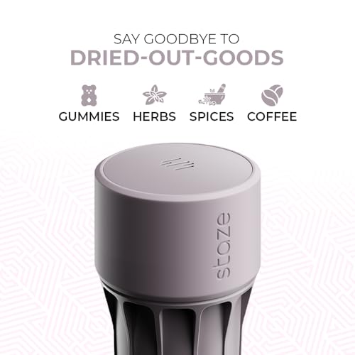 Staze Air Tight Smell Proof Container (148ml) – Vacuum Seal Jar with UV Protection, Waterproof Food Storage Canister, Portable Small Smell Proof Jar for Coffee, Herb, Spice & Gummies - (OG Trio) - color: OG Trio