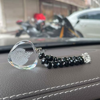 Muslim Ramadan Gift Black Beads Quran AYATUL KURSI Crystal car Hanging car Pendant