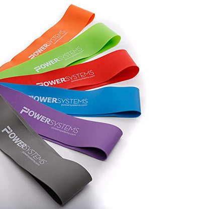 Power Systems 9" Mini Versa Loops Bands - Commercial Grade Exercise Resistance Bands Kit for Working Out, Elastic Bands for Physical Therapy, Strength, Fitness Training at Home or Gym