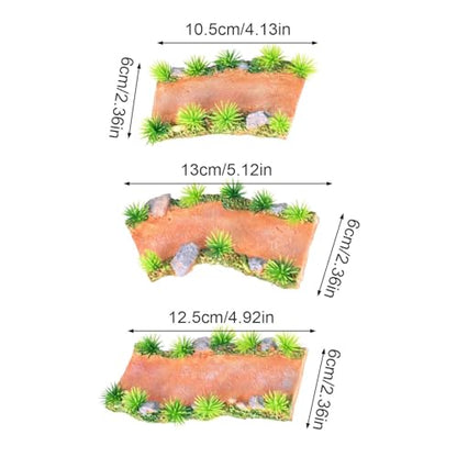 Aquarium Miniature Steps 3-Piece Landscaping Sculpture Fairy Bridge | Aquarium Stone Steps Path Fish Tank for Freshwater Saltwater Shrimp Tank Living Room Bedroom Study Room