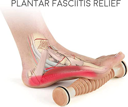 Body Back FSA Eligible Wooden Foot Roller & Foot Star® Massager Ball Bundle - Plantar Fasciitis Relief, Deep Tissue Foot Pain & Arch Massager, Myofascial Release - style: Bundled