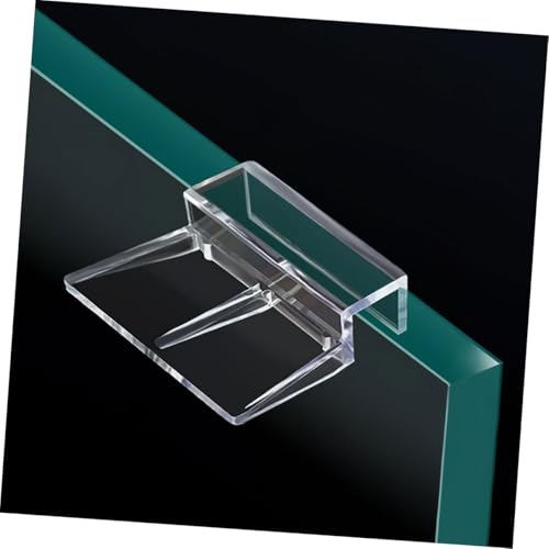 LIOOBO 6pcs Aquarium Lid Clips for Glass Covers Durable Acrylic Fish Tank Support Holders Rimless Aquarium Lid Protector Clips Elegant Design for Secure Fit