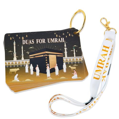 Umrah Dua 카드, Step by Step Guide Duas, Umrah Essentials 기도 카드 lslamic 여성 남성용