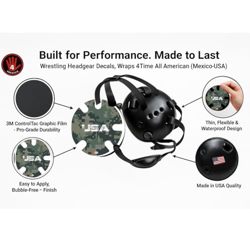 Wrestling Headgear with Ear Protection & Chin Cup Adjustable Lightweight Head Guard for Competition & Practice – Durable Protective Wrestling Ear Guard for Youth & Adult Athletes - color: USA Green Camo