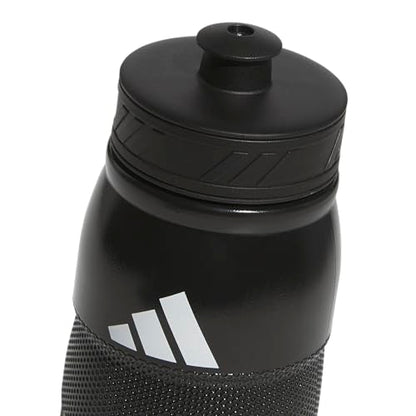 adidas 750 ML (28 oz) Stadium Refillable Plastic Sport Water Bottle - color: Black/White/Black/Black