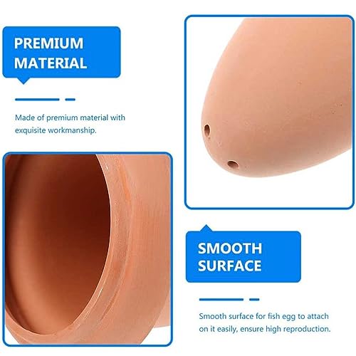 Fish Breeding Cones Cave, Ceramic Angelfish Spawning Barrels with Grid Isolation Spawning Slates Fish Tank Reproduction Ornament Slate Rocks Aquarium,M - size: Medium