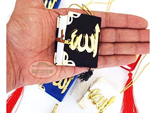Mini Quran[10 Pack ] Islamic Wedding Favors Quran car hanger Islamic Favors Islamic Wall Art Islamic Decor Ayatul Kursi Ramadan Decor Ramadan Favor-Eid Favors Islamic Gifts 123 (BLACK) - color: Black