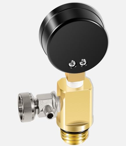 98209800 High Flow Manual Relief Valve/Air Relief Manual Valve Assembly with Pressure Gauge, Replacement for Pool and Spa Filter (RV40600 (98209800 brass)) - style: RV40600 (98209800 brass)