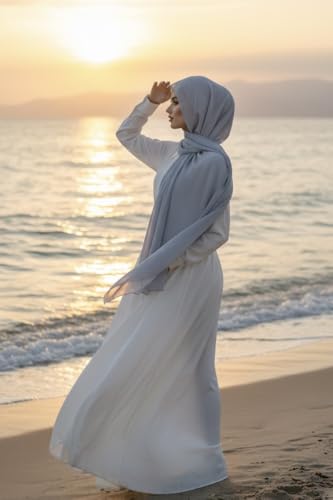 Instant Chiffon Hijab, Ready to wear hijab, modal wrap, Abaya, modern Instant Scarf, Soft breathable scarf - color: S3 Grey