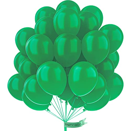 PartyWoo Pearl Emerald Balloons 50pcs Hunter Forest Green Color 12 Inch - color: Green-z26, size: 12 Inch