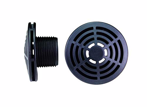 1.5 Inch MPT Threaded Low Profile ABS Strainer for Rain Barrels, Aquariums, Irrigation