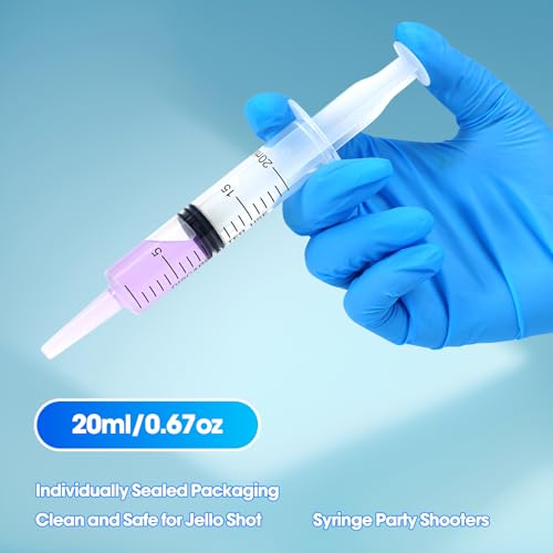 20ml Syringe for Liquid,5 Pack Large Plastic Syringes with Adapters and Cap,Individually Sealed Syringe for Feeding,Irrigation Water and Scientific Labs - size: 20ML