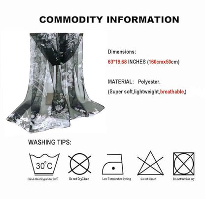 Acotavie Scarfs for Women Lightweight Fashion Scarves Print Floral Pattern Scarf Shawl Wraps - color: A05