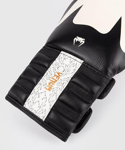 Venum Reverso Boxing Gloves - color: Snow White/Black, size: 14oz