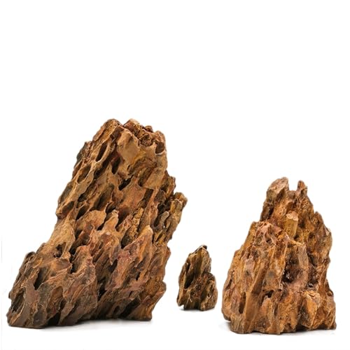 AWXZOM Natural Dragon Rock Carefully Selected Mixed Sizes, Decorative Aquarium Rocks, Aquarium Stones for Fish Tank (10lb-Extra Large) - size: 10lb-Extra large