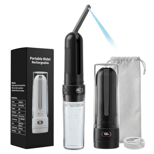 Electric Portable Bidet for Camping & Business Trips, Black - color: 4 Black