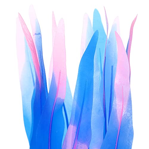 VOCOSTE Soft Silicone Glowing Aquatic Artificial Seaweed, Fluorescence Aquarium Kelp for Fish Tank Decoration, Blue