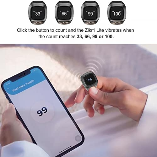 Finger Tally Counter, Rechargeable Tally Counter BT5.1 Handheld Number Click Counter Digital Finger Counter Support APP with 0.49in Screen