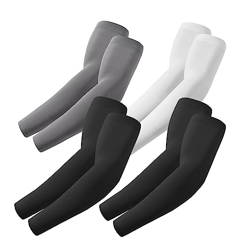 ROXUN Arm Sleeves Cooling UV Sun Protection Sport Compression for Men Women - color: 2 Black+dark Gray+white