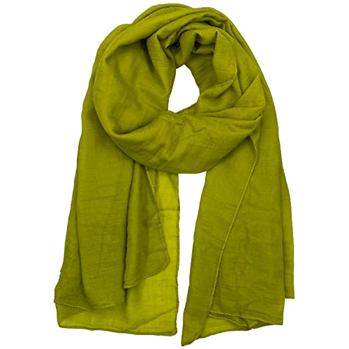 woogwin Women's Scarf Lady Light Soft Fashion Solid Shawl Wraps - color: Armygreen