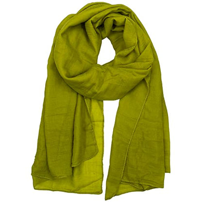 woogwin Women's Scarf Lady Light Soft Fashion Solid Shawl Wraps - color: Armygreen