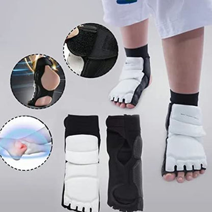 Taekwondo Karate Sparring Gear Foot Protector 1 Pair Karate Boxing Sparring Foot Guard Martial Arts Protective Feet Gear for Training - size: M 34-35